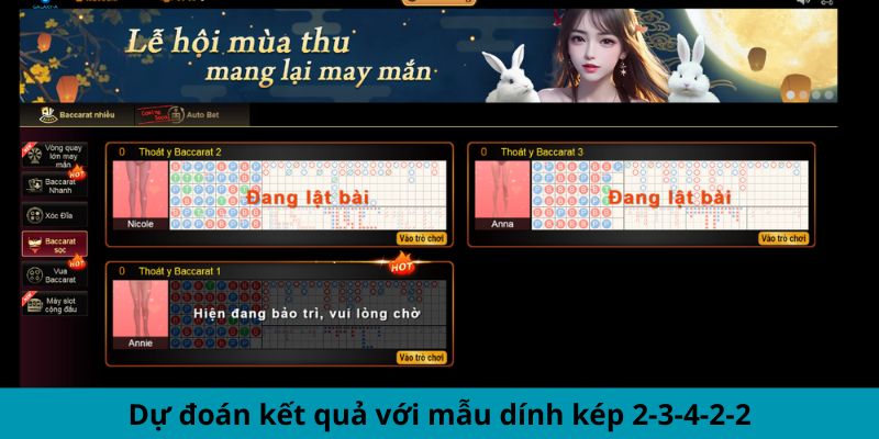 Dự đoán kết quả với mẫu dính kép 2-3-4-2-2