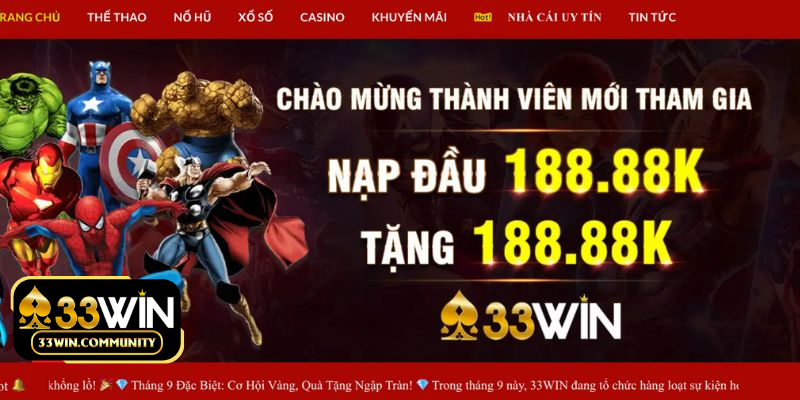 Ưu đãi hot khi nạp tiền 33Win