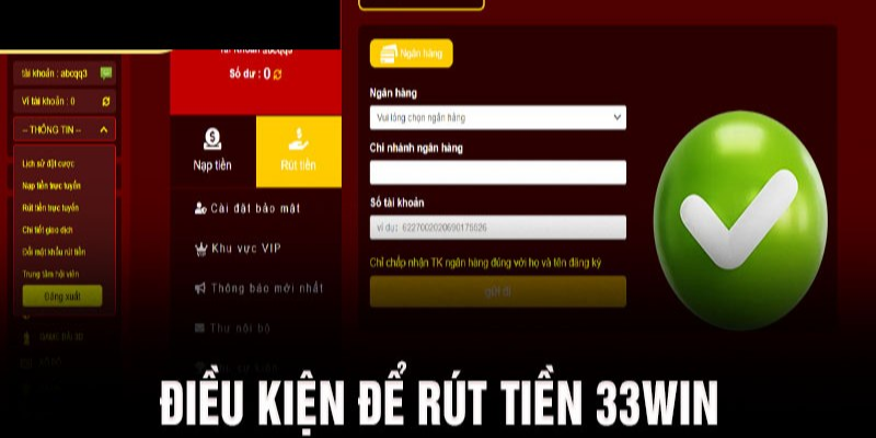 Bỏ túi một số lưu ý khi thực hiện rút tiền 33Win